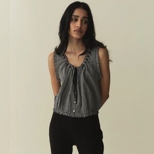 NWT Doen Traveler Top in La Maddalena Gingham S